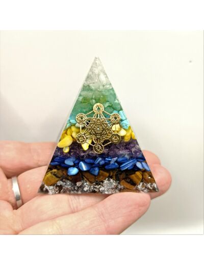 Pyramide orgonite n°6    5x5cm