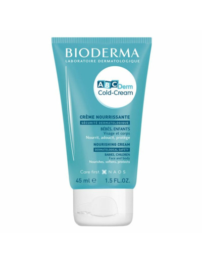 Cold Cream bébé 45ml Abcderm Crème Nourrissante Bioderma