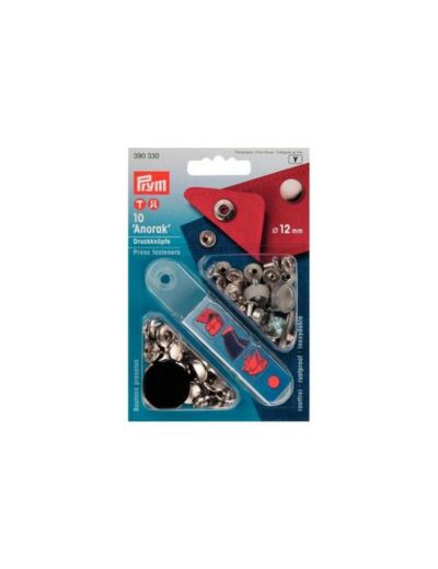 Boutons pression Anorak argent 12 mm Prym