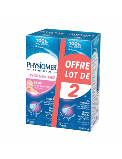 Hygiene Du Nez Bébé Micro-diffusion 2x115ml Physiomer