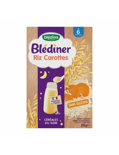 BLEDINER RIZ CAROTTES 210G