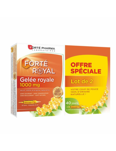 Gelee Royale 1000mg 2x20 Ampoules Forté Royal Forté Pharma