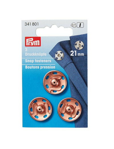 Boutons pression Or rose 21 mm Prym