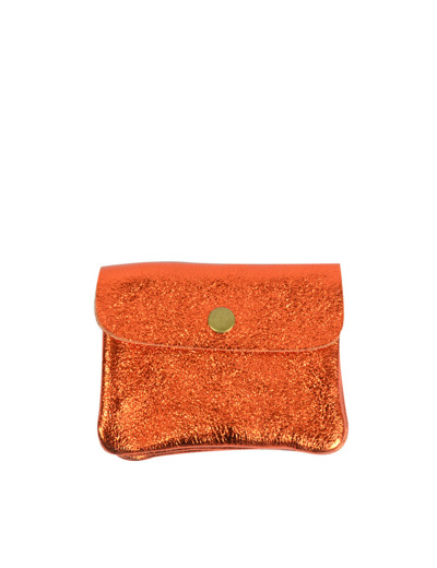 Farfouillette Porte-monnaie compact Cuir PM Orange