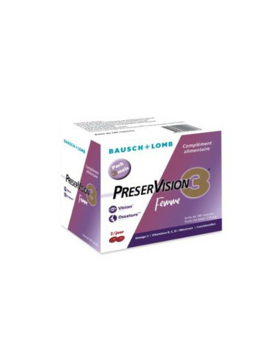 Complément alimentaire à visée oculaire et osseuse pour la Femme 60 capsules Preservision 3 Bausch&Lomb