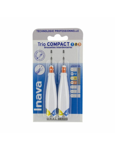 Brossettes Interdentaires 0.8mm - 1mm- 1.2mm Trio Compact Inava
