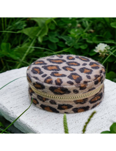Maison Scarlett Boîte à Bijoux De Voyage Yvonne En Velours Léopard