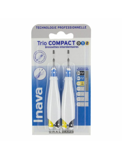 Brossettes Interdentaires 0.6mm - 0.8mm - 1mm Trio Compact Inava
