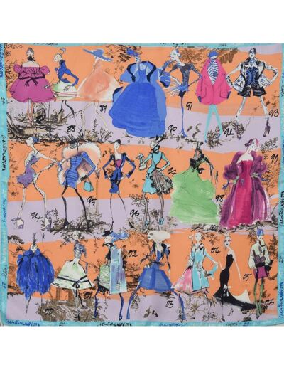 Foulard Christian Lacroix 90cm*90cm 100% Soie