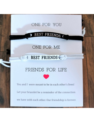 Bracelets Best friends noir et blanc