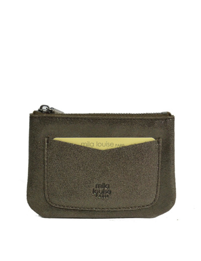Mila Louise Lias X Porte-Monnaie Taupe fumé