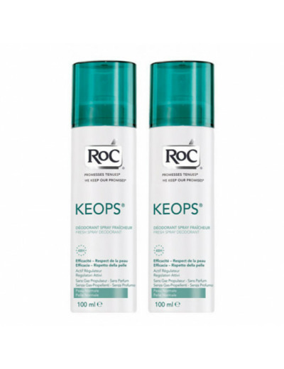 Deodorant Fraicheur Transpiration Moderee Keops 2x100ml Roc