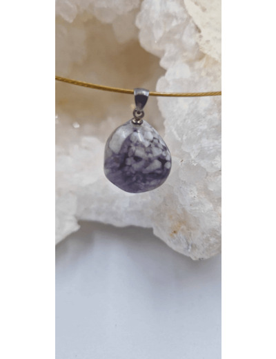 Pendentif lépidolite avec cable olpa2040