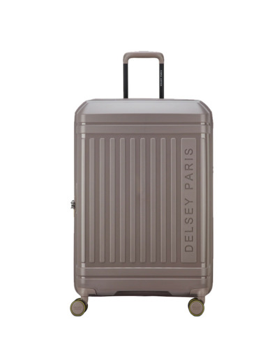 Delsey Lutece Grande Valise Extensible 4 Roues 76 CM TSA Marron