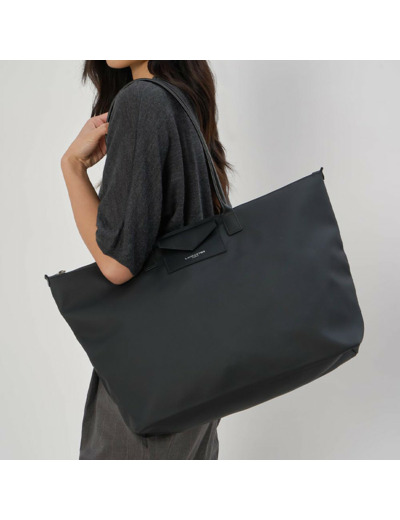 Lancaster Smart Kba Grand Sac Cabas Porté Épaule 516-73 Noir