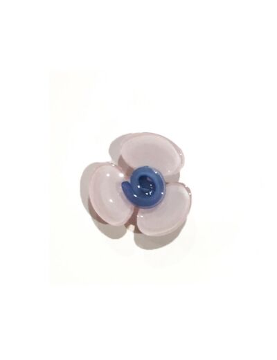 Bouton fantaisie - Fleur rose