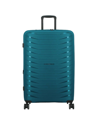 Jump Inlu Valise Rigide Extensible 4 Roues Tsa 78Cm Bleu Pétrole