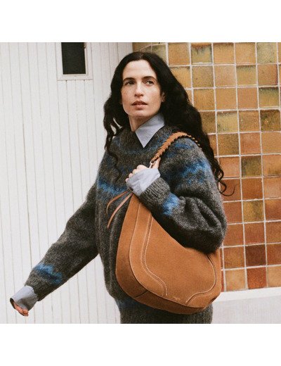 Le Tanneur Ella Sac Hobo M En Cuir Grainé Tan