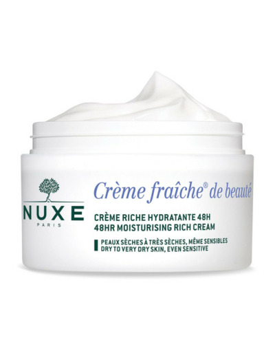 Creme Riche Hydratante 48h Peaux Seches A Tres Seches 50ml Creme Fraîche De Beaute Nuxe