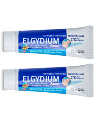 Junior Dentifrice Au Fluorinol Gout Bubble 7-12 Ans 2x50ml Elgydium