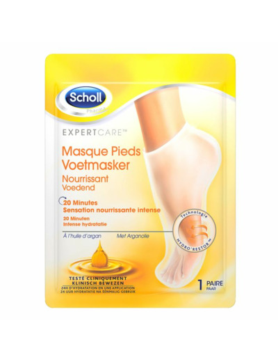 Masque Pieds Nourrissant 1 Paire à l'Huile d'Argan Scholl