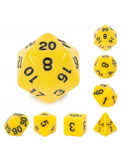 Set de dés - Yellow opaque dice