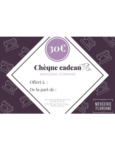 Chèque cadeau - 30€