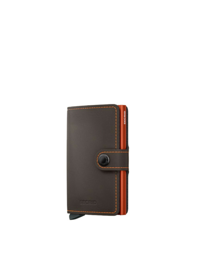 Secrid Porte-Carte Miniwallet Matte Night Truffle Orange