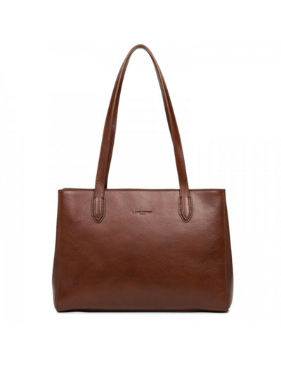 Lancaster Légende Horizon Grand Sac Cabas Epaule 571-43 Cognac