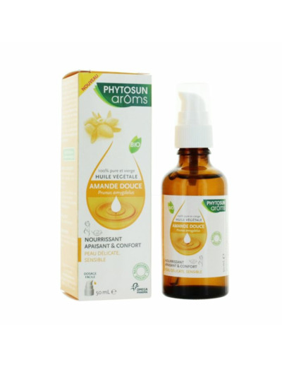 Huile Vegetale Amande Douce Peaux Delicates Bio 50ml Phytosun Aroms