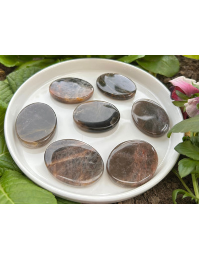 GALET PIERRE DE LUNE NOIRE