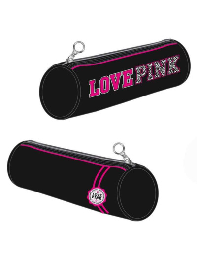 Fourre-tout rond "Love Pink"