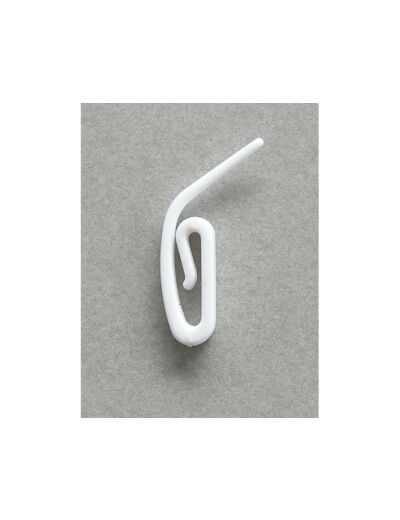 Crochet rideaux Escargot plastique blanc 30 mm