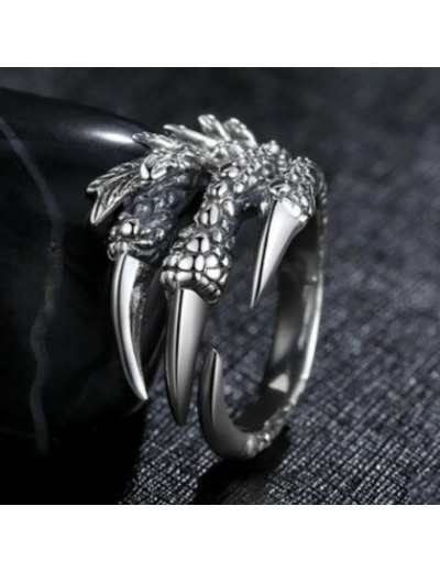 Bague homme main de dragon