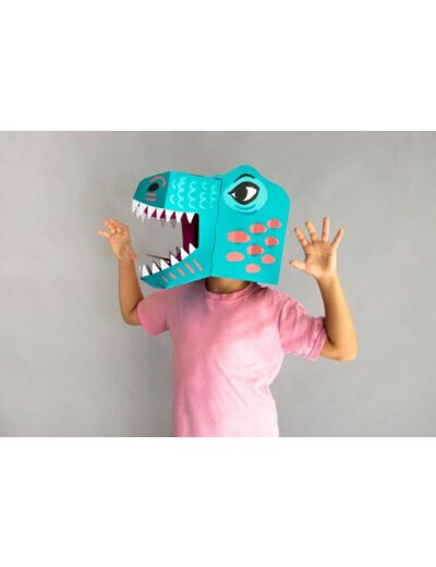 Masque 3D à colorier Dino