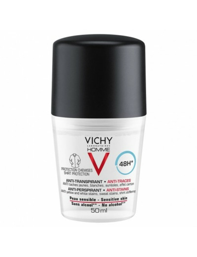 VICHY HOM DEO BILLE 48H ANTI-TRACES 50ML