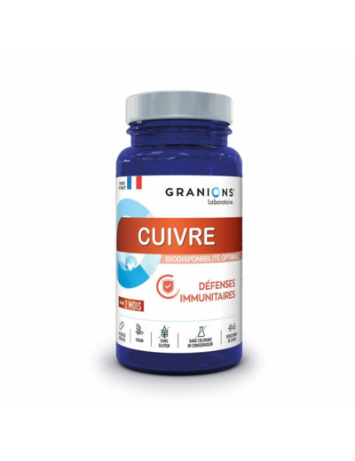 Cuivre 60 gélules Défenses immunitaires Granions