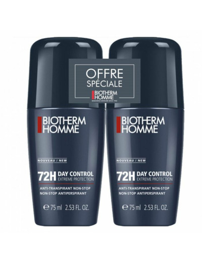 Deodorant 72h 2x75ml Day Control Homme Biotherm