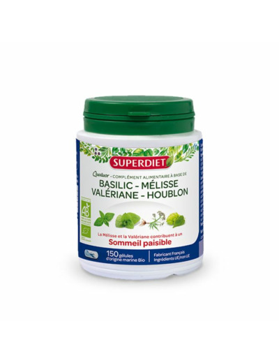 Quatuor Sommeil Paisible Melisse Bio 150 Gelules Superdiet