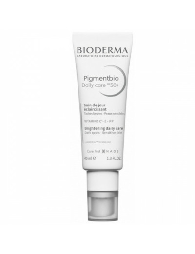 Crème anti-taches SPF 50 40ml PigmentBio Peaux hyperpigmentées Bioderma
