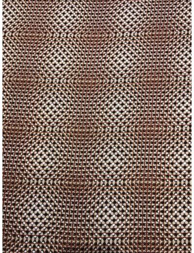 Tissu viscose brun formes géométrique