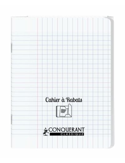 Cahier à rabats 17x22 - 96 pages - Séyès - Polypro incolore