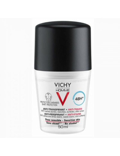 VICHY HOM DEO BILLE 48H ANTI-TRACES 50ML