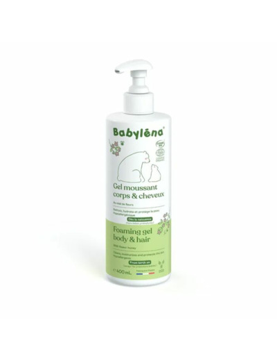 Gel Moussant Bio 400ml Corps et Cheveux Dès La Naissance Babylena