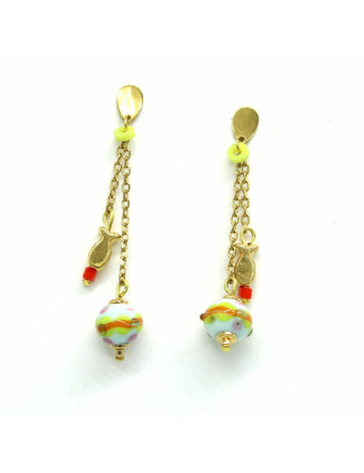 Boucles d'oreilles Citrus Coral