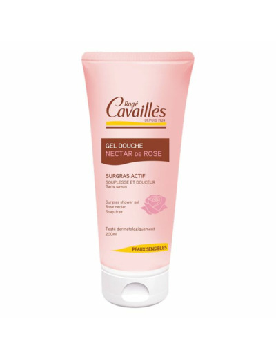 Gel Douche Nourrissant Nectar De Rose 200ml Surgras Actif Rogé Cavaillès