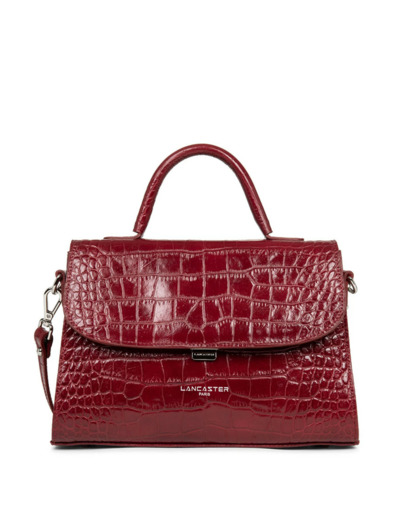 Lancaster Exotic Croco Petit Sac à Main 426-85 Carmin