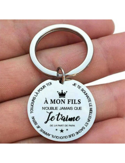 Porte-clés "A mon fils" de la part de papa