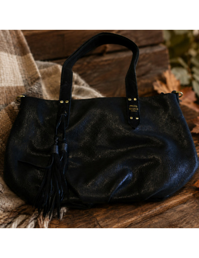 Mila Louise Nicole XS GR Petit Sac Shopping Effet Grainé Noir