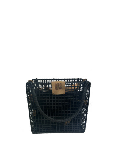 Biba Nigaloo Petit Sac Panier En Raphia Et Bambou NIN1B Negro